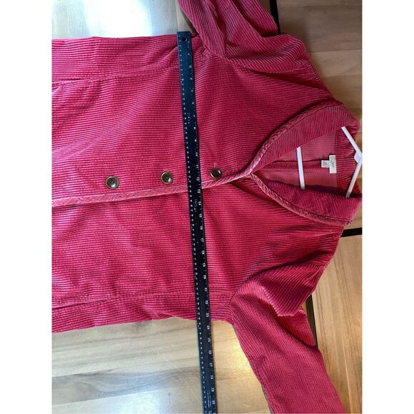 Red ribbed j.jill‎ coat - Picture 3 of 5